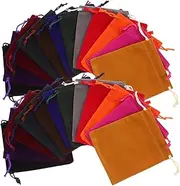 Healeved 48pcs Drawstring Jewelry Pouches Soft Lint Bags for Weddings Party Favors Candy Storage Colors Stylish and Practical present Bags