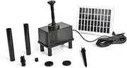 1.8W Solar Powered Fountain Pump for Bird Bath Aquarium Flow Rate Easy to Install for Garden Decoration Hydroponics Submersible Water Feature