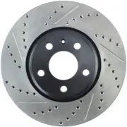 StopTech 127.33136R Front Right Drilled Disc Brake Rotor for 08-17 A5 / 12-19 A6 (for: Audi)