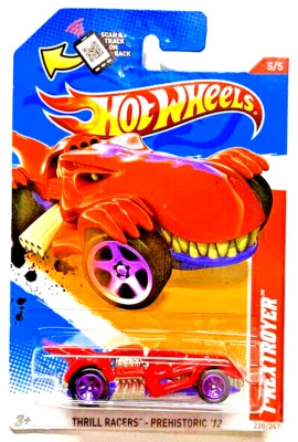 2012 Hot Wheels Thrill Racers Prehistoric '12 T-REXTROYER IN PROTECTOR