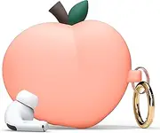 elago Peach Case Compatible with AirPods Pro 2 Case, Peach 3D Design Case Compatible with AirPods Pro 2nd Generation, Keychain Included