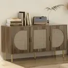 Artiss Buffet Sideboard Rattan Cupboard Cabinet 3 Doors Pantry Storage ANYA