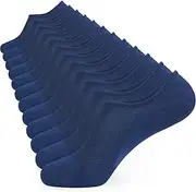 [KOOOGEAR] Mens No Show Socks Low Cut Invisible Trainer Socks for Men 9-11 Multipack Comfortable Breathable Thin Cotton Casual Liner Socks with Non-Slip Grip (6 pairs)