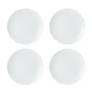 4pc Mikasa Chalk Kitchen Porcelain Dinner Plate Set 27cm White