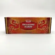 20/120 HEM Incense Sticks Nag Champa Hex Meditation Aroma Floral Home Fragrance, Dragons Blood, 120 Sticks