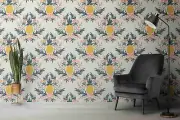 3D Pineapple Seamless Wallpaper Wall Mural Removable Self-adhesive 456