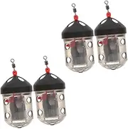 DECOMELODY 4Pcs Lure Cage for Fishing Transparent Bait Trap Cages for Attracting EEL Crab Lobster Shrimp Fishing Gear Each Φmm Fishing Accessory