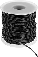 uxcell Elastic String for Bracelet 164 Ft/50 Meter Length 1.5 mm Dia, 1 Roll Sturdy Stretchy String Cord for Jewelry Making Necklace Beading Craft DIY, Black