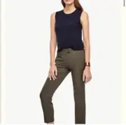 $109 NWT Ann Taylor Pants Womens 2 Olive Green Devin Fit Straightest Ankle