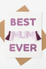 [Typo] Typo - Luxe Tassel Cards - Best mum ever SOLID BEST MUM EVER