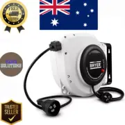 15M Retractable Electrical Cable Extension Lead Power Cord Reel Wall Mount NEW