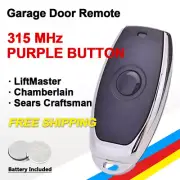2X Liftmaster Garage Door Opener Remote Transmitter Purple Learn Button 315MHz