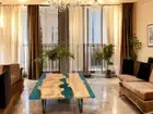 Square Green Epoxy Resin Coffee & Tea Table Top Handmade Living Room Furniture