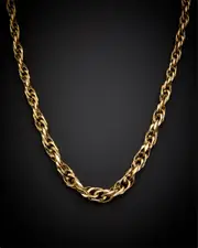 14K Graduated Interlocking Twist Link Necklace