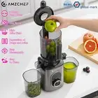 AMZCHEF Fruit Juicer Slow Juicer Whole Fruit Processor Cold Press 110mm Mouth