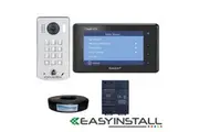 Two-Wire Video Intercom System With 7 Inch Black Monitor and Surface Mount Keypad Outdoor Station with 2.0 Mega Pixel, 170 Super Wide Angle Video Camera