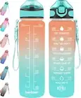 32 Oz Water Bottle with Times to Drink and Straw, Motivational Drinking Water Bo