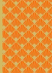 A4 Art Deco Notebook 140 pages Gold on Capri Orange: Blank lined paper, High quality gloss paperback cover By Elizabeth Banks
