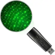 BlissLights Starport USB Laser Star Projector for Game Room Decor, Bedroom Night Light, or Mood Lighting Ambiance (Green)