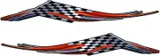 7 feet set checkered FLAG Auto Boat Car Truck Graphics Decals Vinyl Stickers