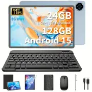11" Android Tablet 24GB+128GB Dual Cam 2-in-1 Tablet with Keyboard, Mouse, Case