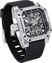 [Generic] Men Mechanical,Stainless Steel Skeleton Unique Men's | Stainless Steel Automatic Skeleton Wrist Watches for Sports and Business?