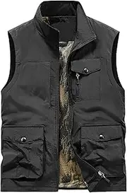 [Generic] New Coats Outdoor Photography Mesh Vest Men's Thin Multi Pocket Jacket Men's Large Size Loose Horse Clip Large Sweater