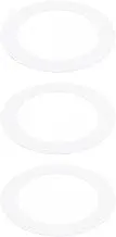 uxcell 3.19" ID 4.53" OD Goof Rings for Recessed Light, 3 Pack Matte White Goof Metal Trim Ring Lighting Fixture for Ceiling Wall Recessed Can Downlights