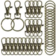 20 Sets Key Ring Buckle Lobster Clasp Keyring Swivel Clasps Snap Hook