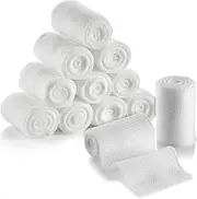 Gauze Bandage Rolls - 4 Yards Per Roll of Gauze Bandage and Stretch Bandage Wrapping for Dressing All Types of Wounds and Kit by MEDca, (5 cm x 3.7 m - Pack of 12)