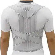 Posture Correction Men Posture Correction Scoliosis Back Support Spine Corset Belt Shoulder Therapy Support Bad Posture Correction Belt Back Posture (Grey, XL)