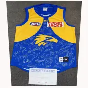 West Coast Eagles 2019 Signed Official AFL Team Jumper Hurn Kennedy Sheed + COA
