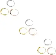 Sets Stainless Steel Anxiety Relief Ring Bead Ring for Women Beads Men's Women's Pcs