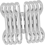 Gatuida 8pcs Double-Ended Snap Hook Hooks for Hanging Garland Lobster Clasp Trigger Chain Metal Clips Dog Leash Clips Trigger Hook for Horse Pets Chain Clasps Double Head Alloy Belt Clip
