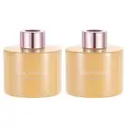 2pcs Empty Glass Diffuser Bottle 140ml/4.7oz Reed Diffuser Pale Orange, Gold