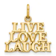 10k Yellow Gold LIVE LOVE LAUGH Charm
