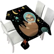 Funny Astronaut Sloth Tablecloth