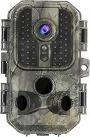 30MP Trail Camera 2 Inch IPS Color Screen 4K Game Cameras Night Vision Motion Activated IP65 48 Infrared Lights for Wild Backyard Security 120 Degree Wide Angle Fast Trigger Time