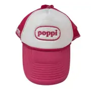 New Poppi Magenta White Snap Back Trucker Hat
