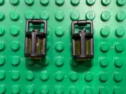 Lego Lot Of 2 Minifigure Utensil Lantern Flame Castle Piece Black New!