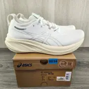 Asics Gel Nimbus 26 Size 9.5 Mens White Cream Running Athletic Shoes