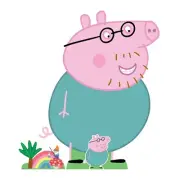 Daddy Pig Cardboard Cutout from Peppa Pig with 3 Free Mini Tabletop Standees