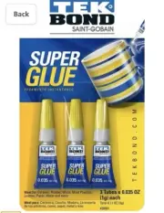 Tekbond Colorless Fast Dry Super Glue (Three 1-Gram Tubes) Clear