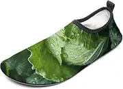 [BTCOWZRV] Water Shoes for Women Men Green Cabbage Water Sports Shoes Slip-on Breathable Lightweight Athletic Aqua Sock
