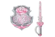Little Adventures Foam Pretend Play Toy Shield Sword Set Princess