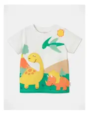 [Sprout] Dinosaur T-Shirt in White