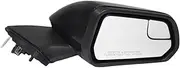Car Door Wing Mirror Compatible For Ford Mustang 2015 2016 2017 2018 2019 2020 2021 Rear View Glass Lens Assembly Black Bezel Replacement(3pins right)