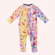 Organic Long Sleeve Zip Romper - Posie Lane by Kip&Co | the memo
