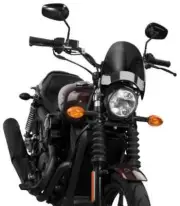 NC Windshield Dark Tint Chrome Hardware 9in Harley Super Glide 74-94
