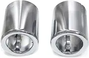 2pcs/lot Exhaust Tip Trim Cover Compatible For BMW X1 F49 F48 2019+ Exhaust Tip Replacement Tailtip Nozzle Muffler Tip Tuning(Silver)